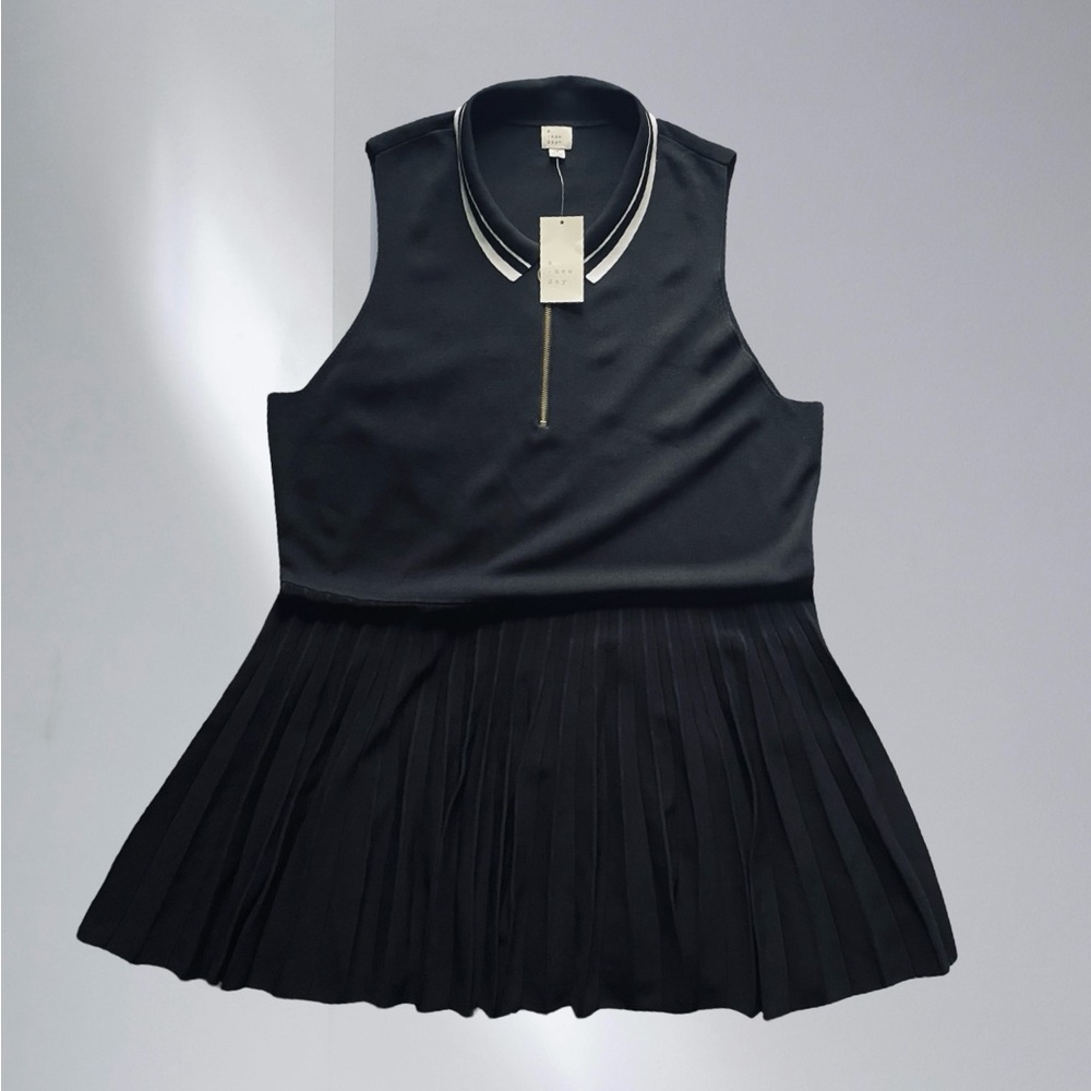 A New Day Black Pleated Fit and Flare Dress size 4X
